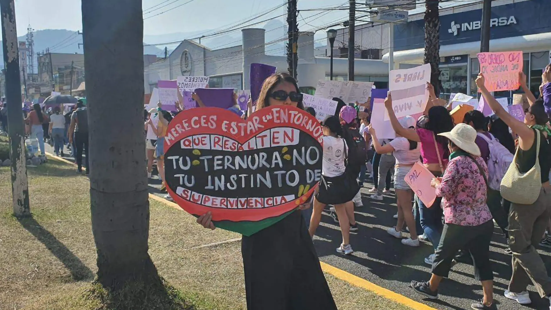 Marea Verde "inunda" las calles de Orizaba con marcha por el 8M [Fotos]